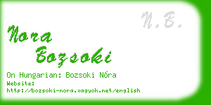 nora bozsoki business card